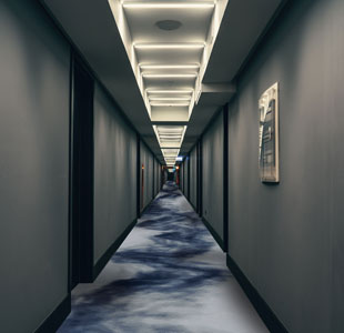 голубой резка роскошный ковер в коридоре отеля