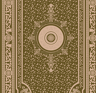 зеленый традиционный ковер